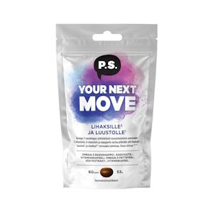 P.S. YOUR NEXT MOVE Omega-3 rasvahappo-, kasviuute 60kaps 53g