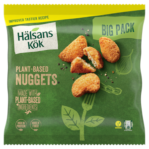 Hälsans Kök vegaaniset nuggetit 700g soijaproteiini pakaste