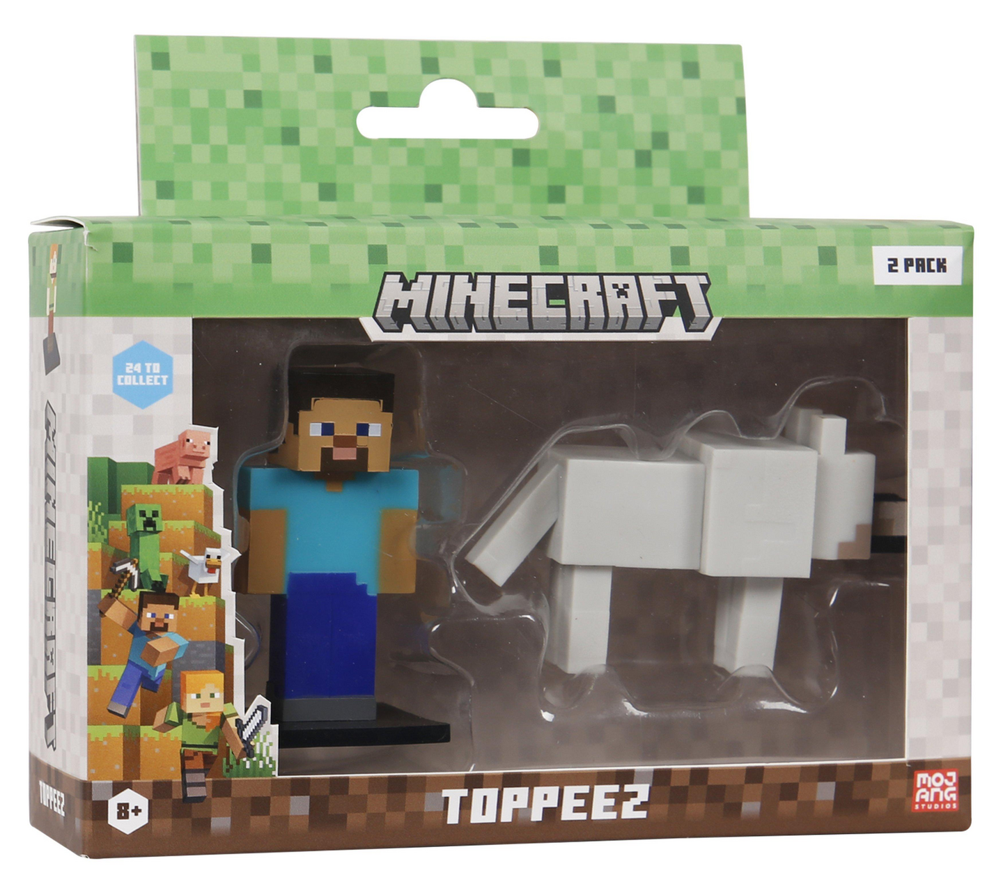 Minecraft 3D 6 cm hahmo 2 kpl | K-Ruoka Verkkokauppa