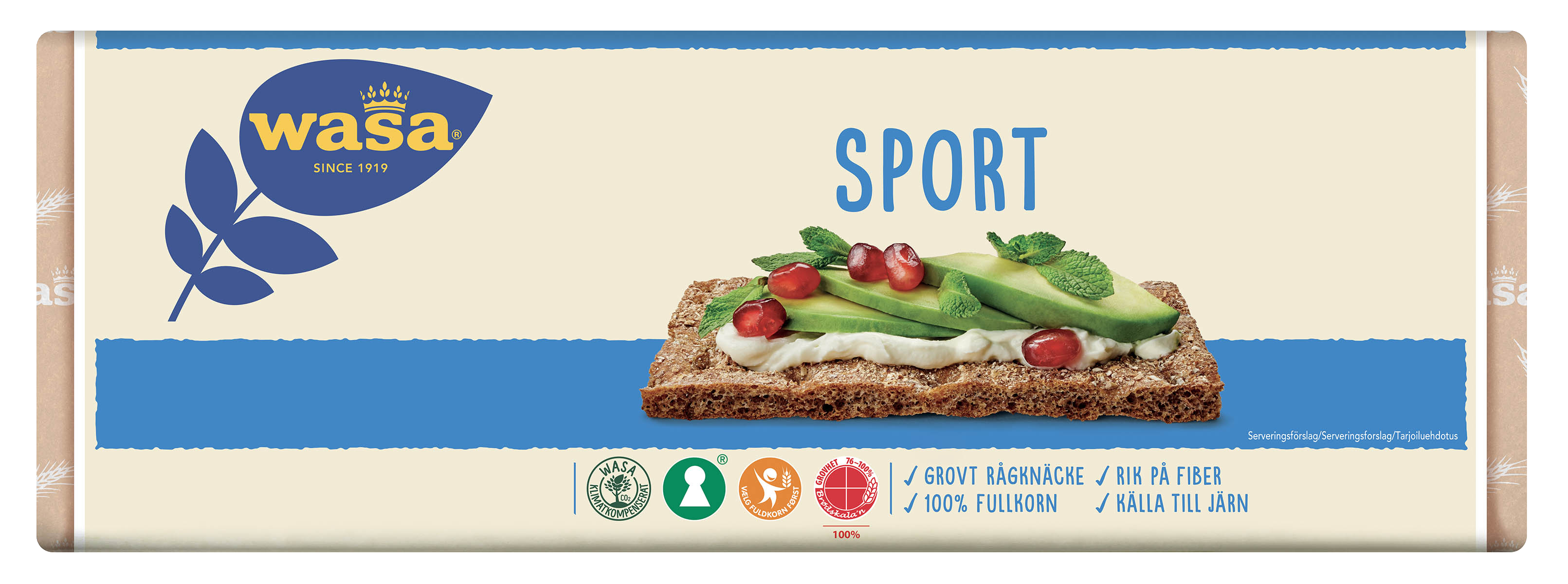 Wasa Sport näkkileipä 550g