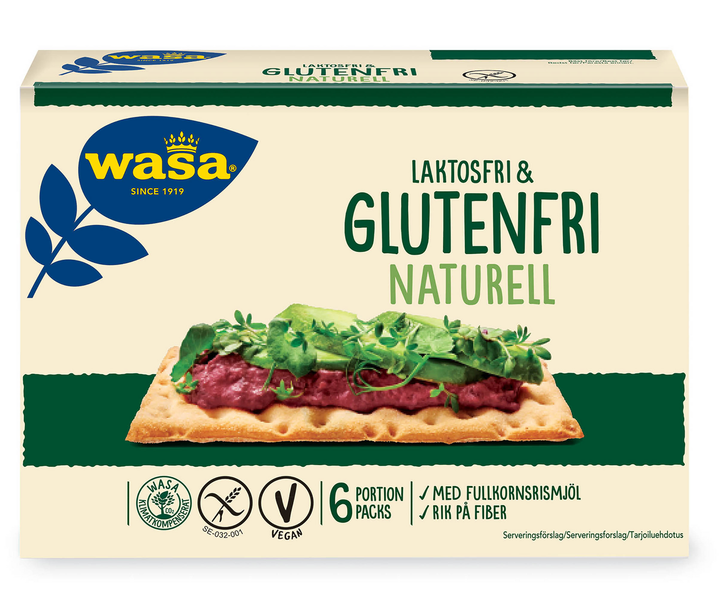 Wasa näkkileipä 240g gluteeniton laktoositon