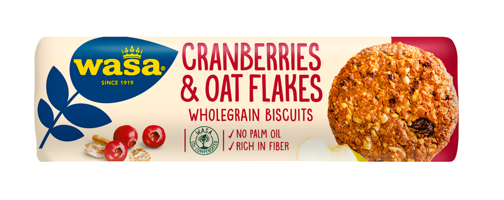 Wasa Cranberries & Oat Flakes biscuit 250g