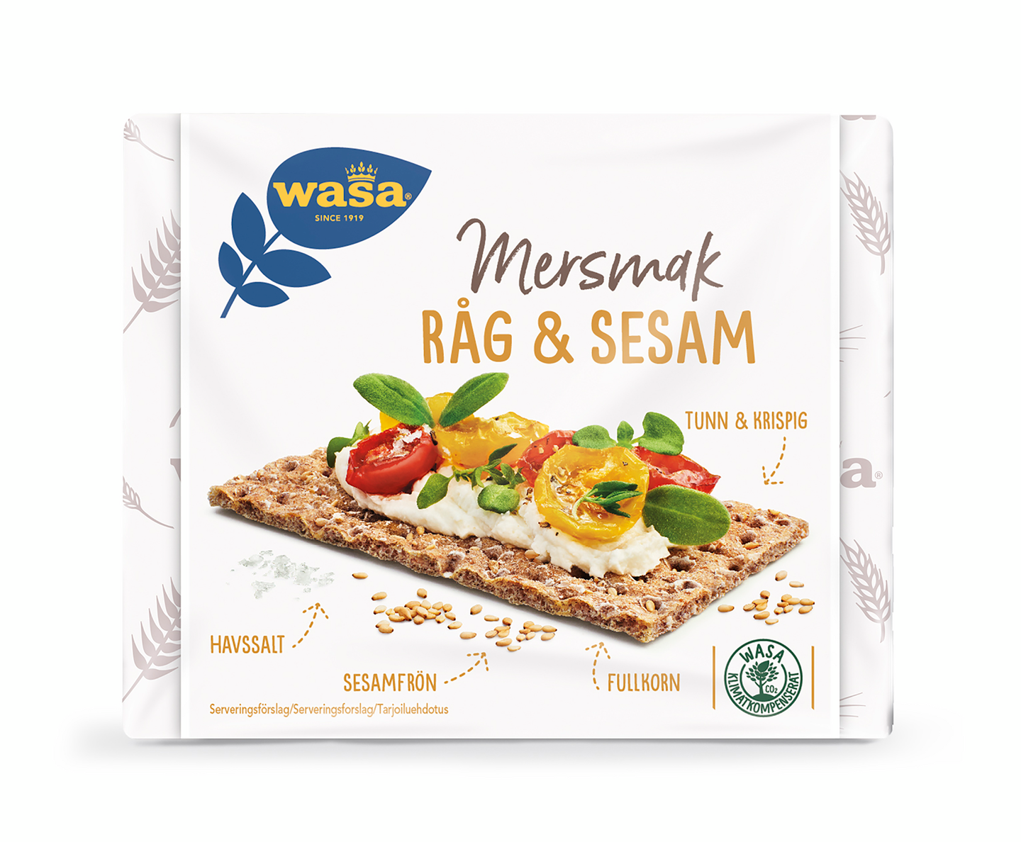 Wasa Mersmak Ruis & Seesami Näkkileipä 245g