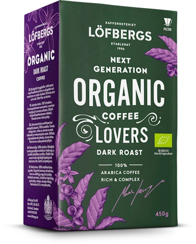 Löfbergs NGCL Organic Dark Roast kahvi 450 g luomu