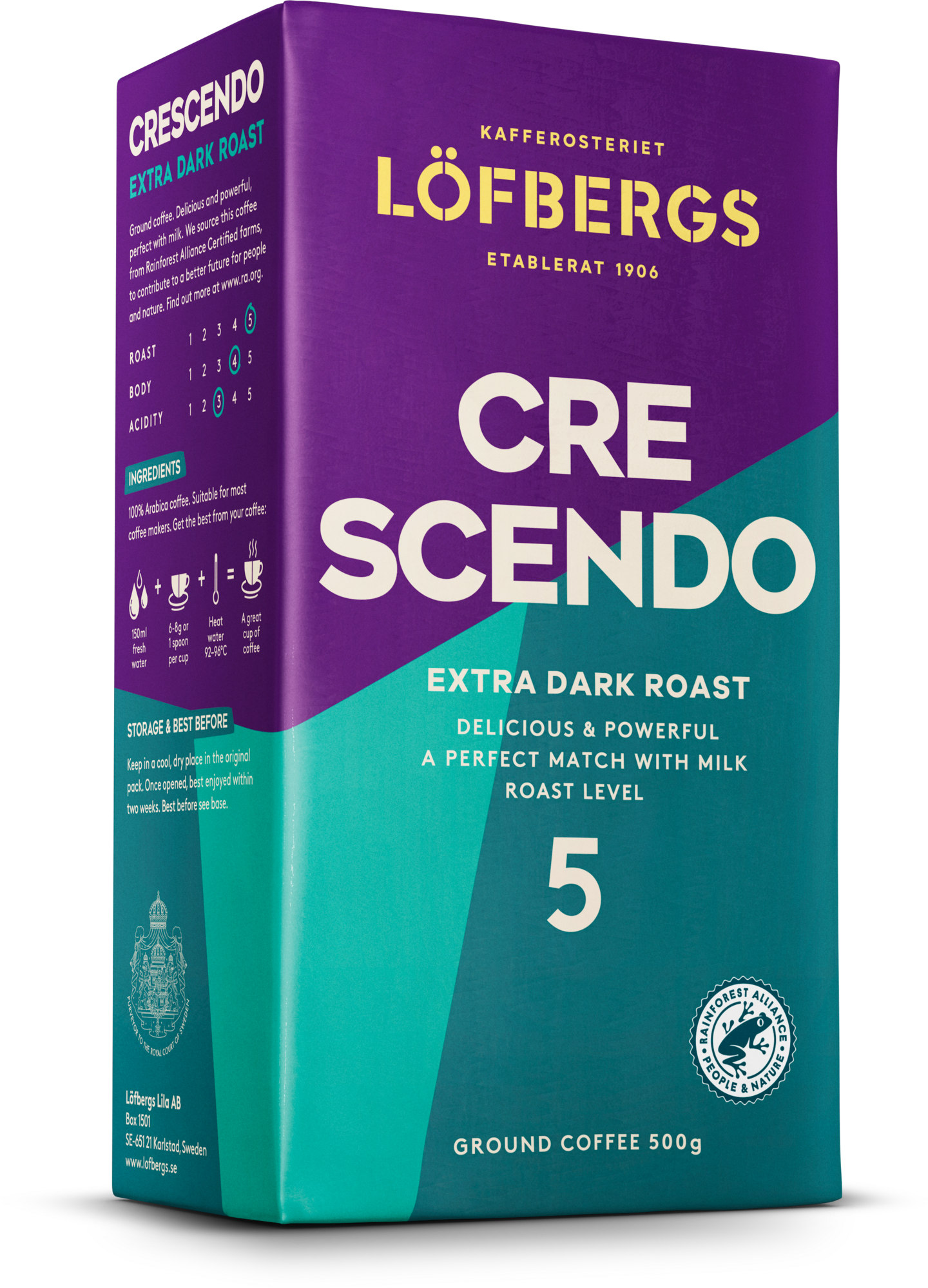 Löfbergs Crescendo kahvi 500 g Rainforest Alliance