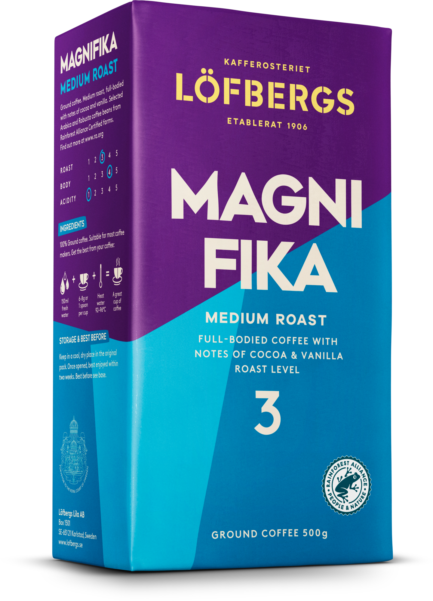 Löfbergs Magnifika kahvi 500 g Rainforest Alliance