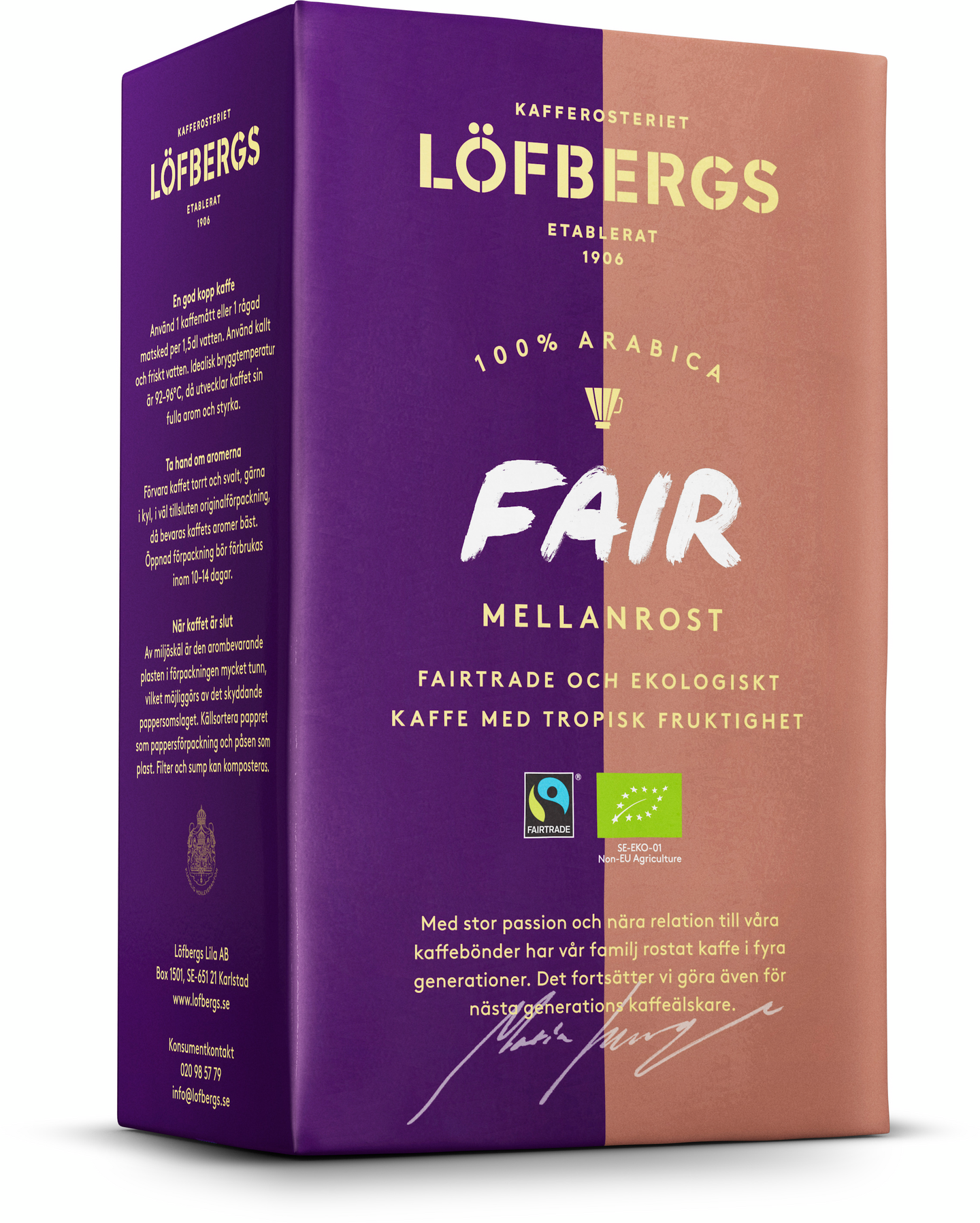 Löfbergs Fair Medium Roast kahvi 450 g Rainforest Alliance
