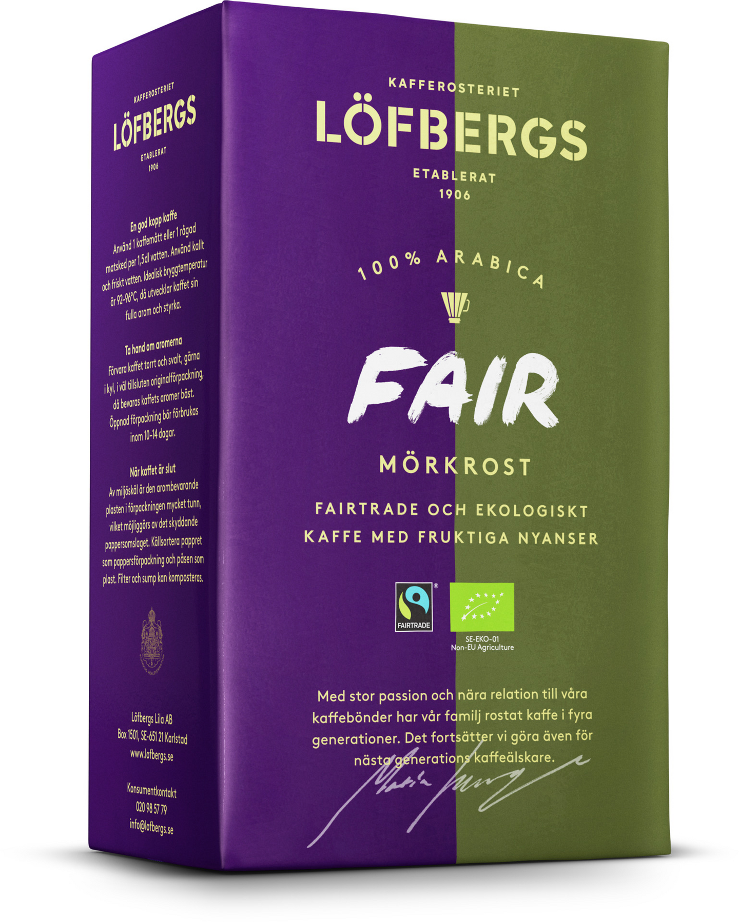 Löfbergs Fair Dark Roast kahvi 450 g Reilu Kauppa luomu