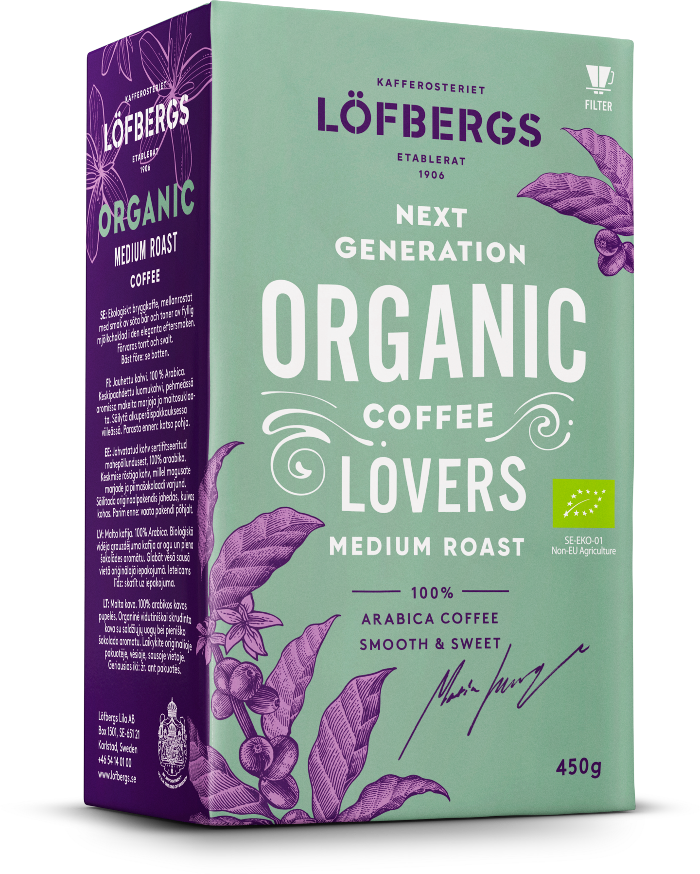 Löfbergs NGCL kahvi 450 g Organic Medium Roast luomu