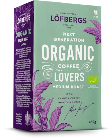 Löfbergs NGCL kahvi 450 g Organic Medium Roast luomu