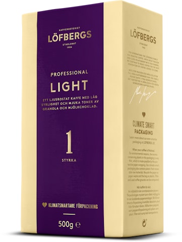 Löfbergs Professional Light Kahvi 500g RFA Jauhatus 1,5