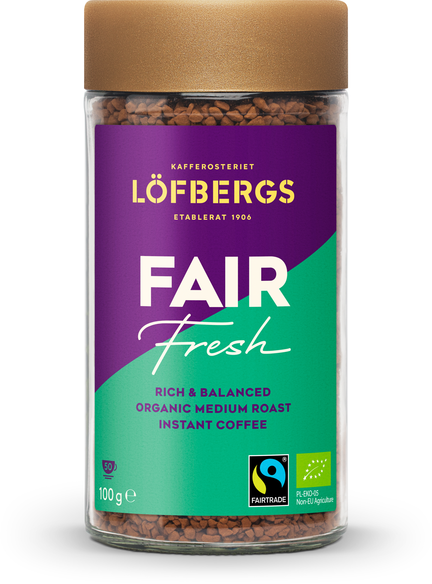 Löfbergs Fair Fresh Instant pikakahvi 100 g Reilu kauppa, luomu
