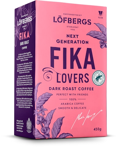 Löfbergs Next Generation Coffee Lovers Fika Dark Roast suodatinkahvi 450 g rfa