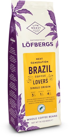 Löfbergs Brazil Medium Roast Papukahvi 400 g RFA