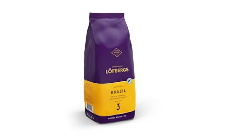 Löfbergs Brazil Medium Roast Papukahvi 1 kg RFA