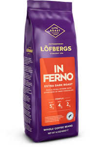 Löfbergs Inferno Extra Dark Roast Papukahvi 400 g RFA