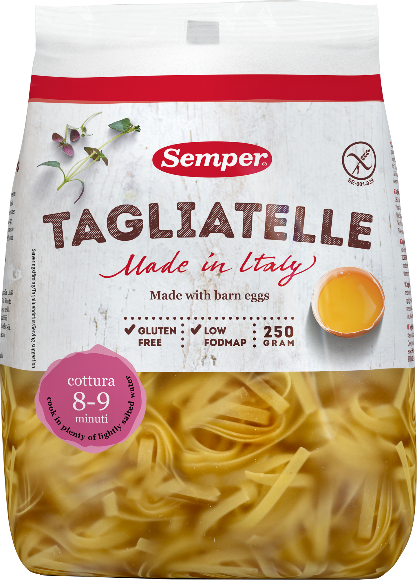 Semper GluteenitonTagliatelle pasta 250g