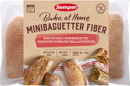 Semper Rouheiset minipatongit 6x50g gluteeniton leipä