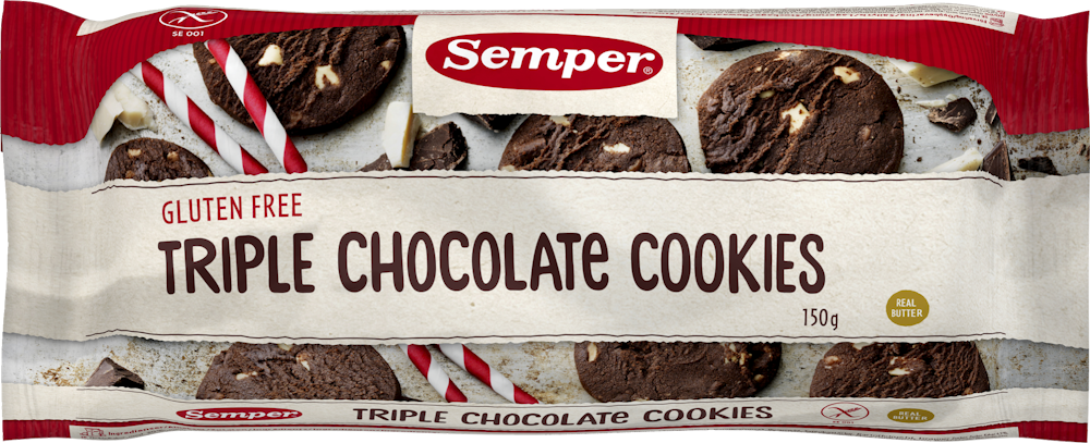 Semper Triple Keksi 150g Suklaa Gluteeniton HoReCa tukku Kespro