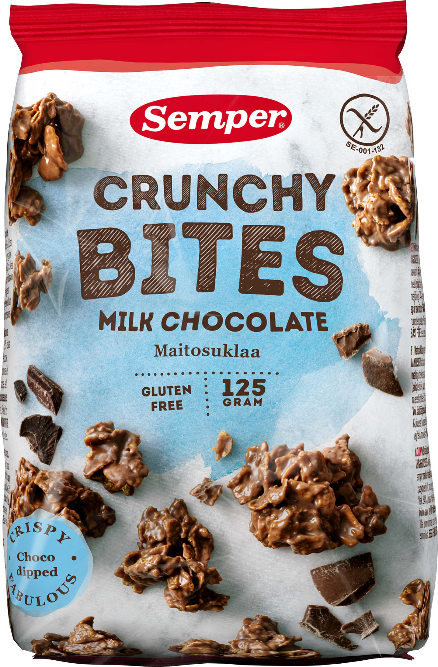 Semper Crunchy Bites 125g suklaa gluteeniton