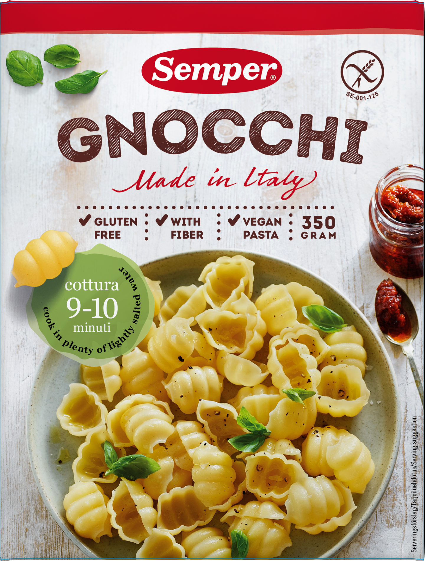 Semper Gluteeniton Gnocchi pasta 350g — HoReCa-tukku Kespro