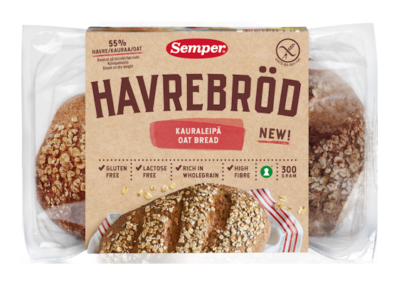 Semper kauraleipä 300g gluteeniton