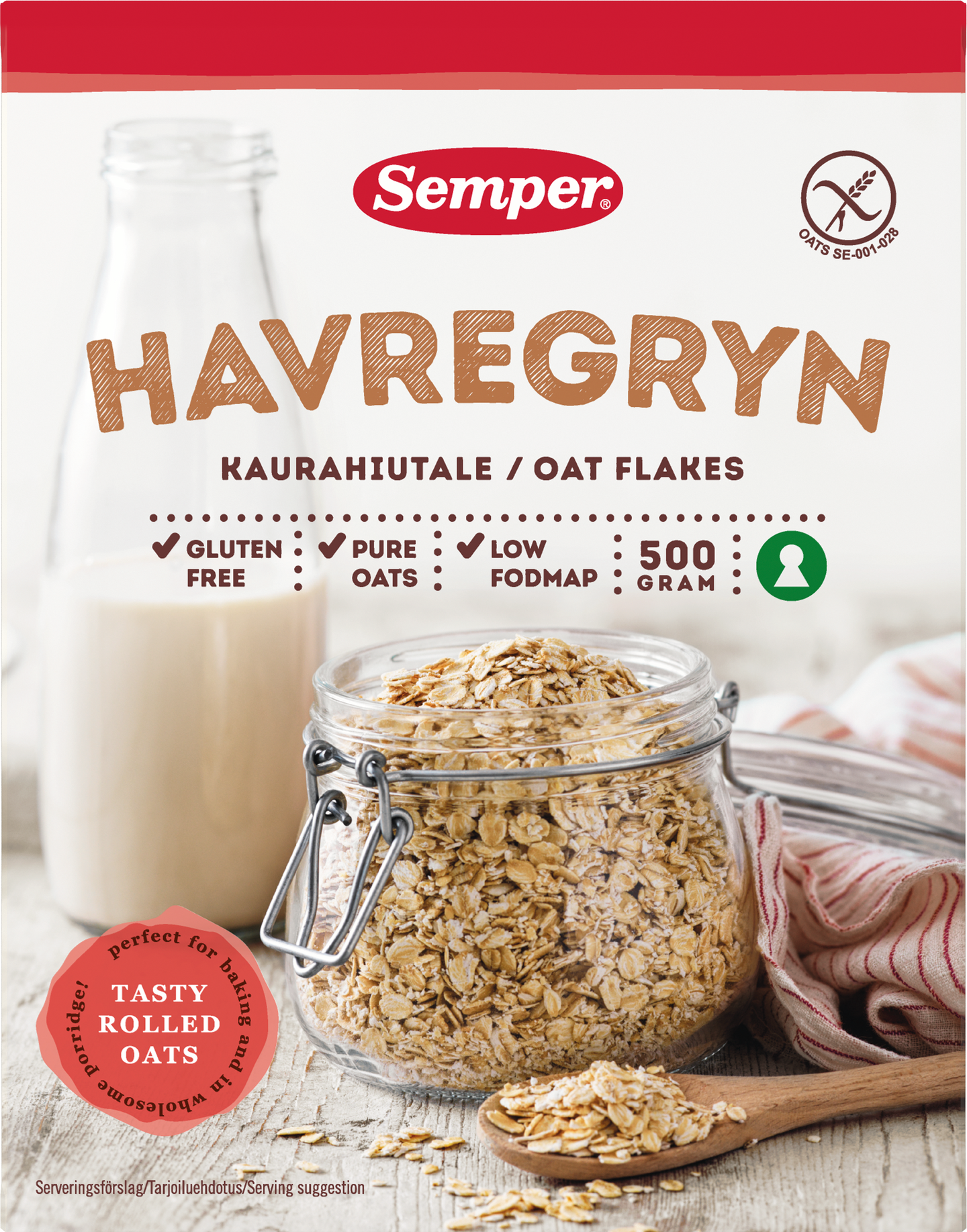 Semper Puhdas Kaurahiutaleita 500g gluteeniton