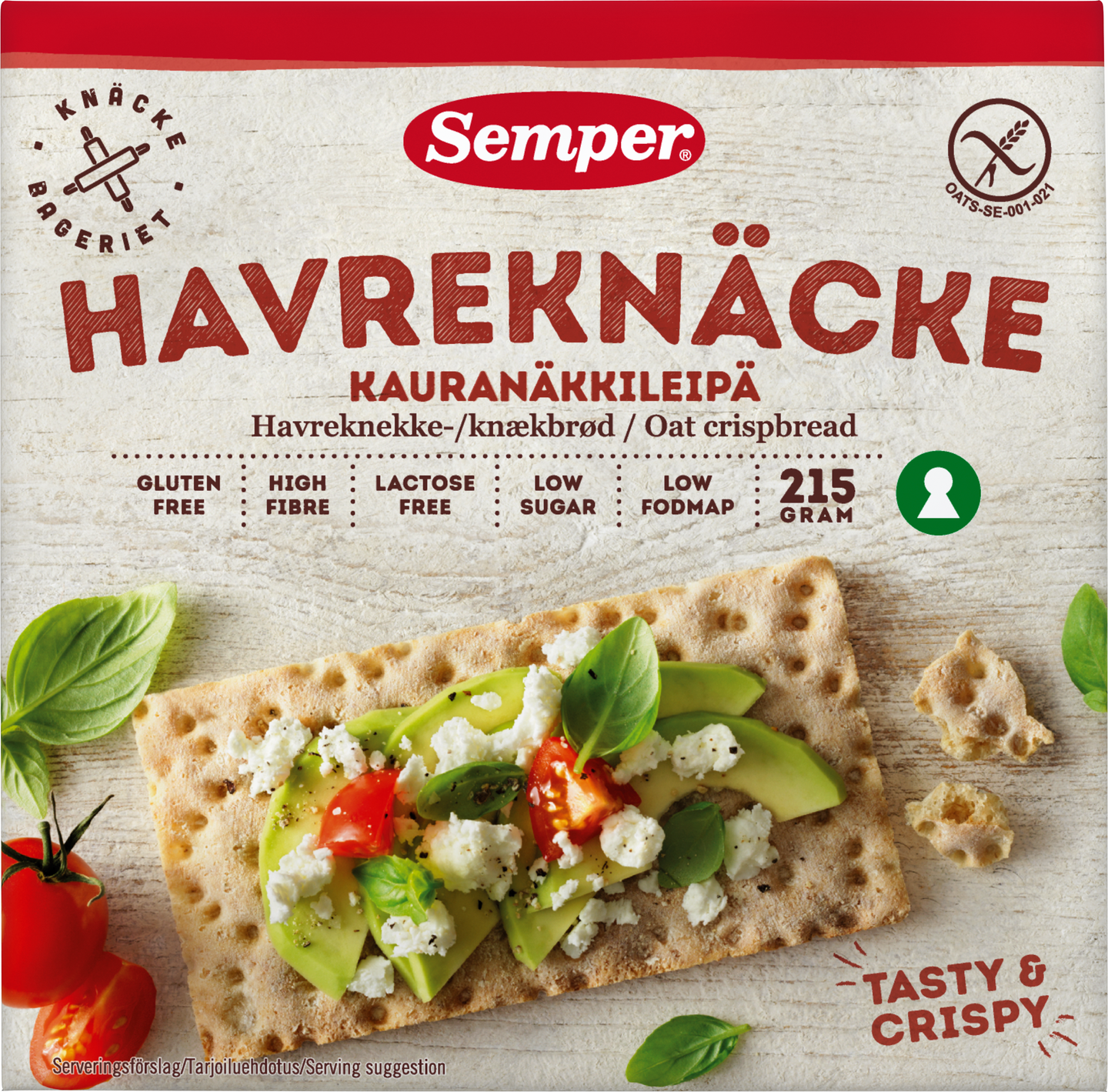 Semper Kauranäkkileipä 215g gluteeniton