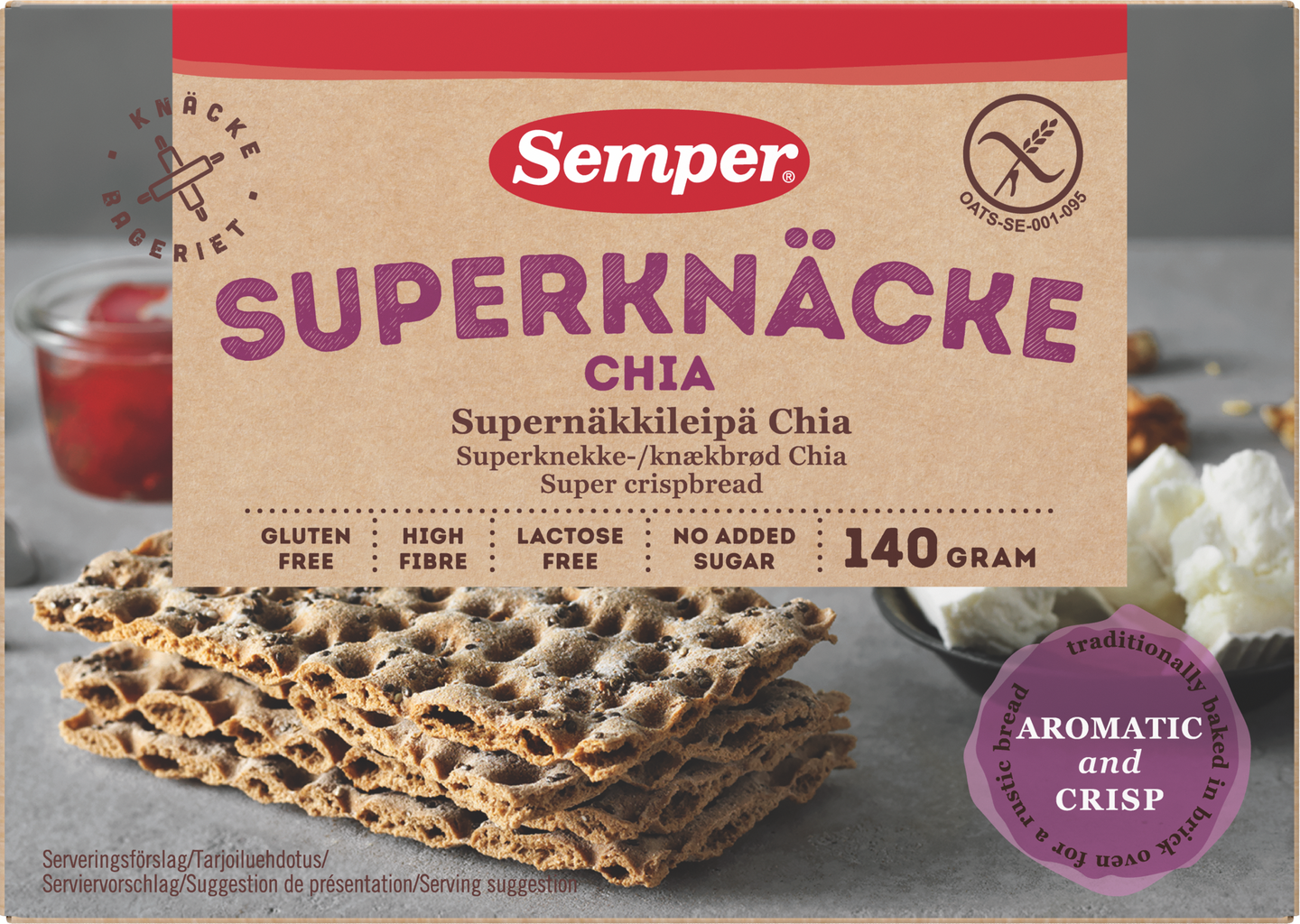 Semper supernäkkileipä 140g chia gluteeniton