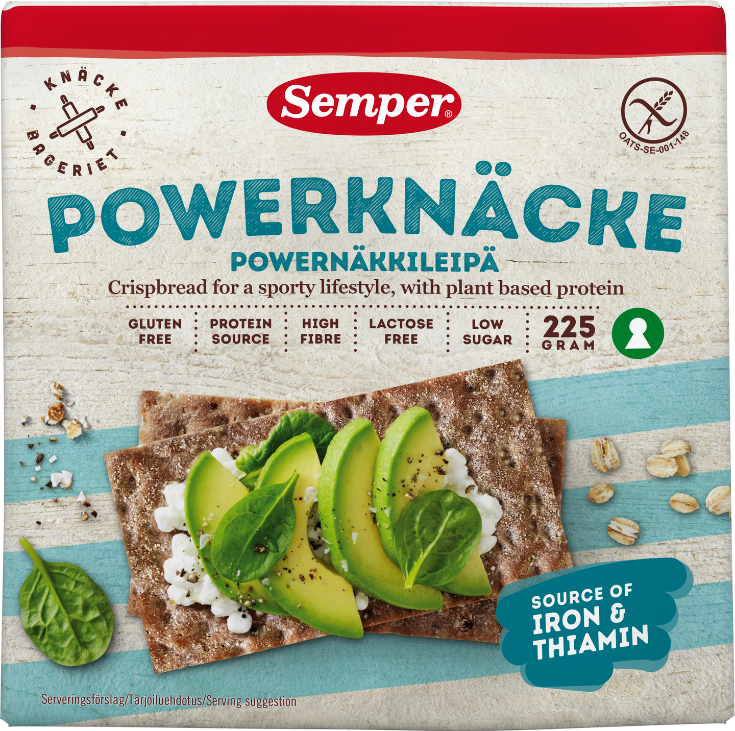 Semper gluteeniton Powernäkkileipä 225g