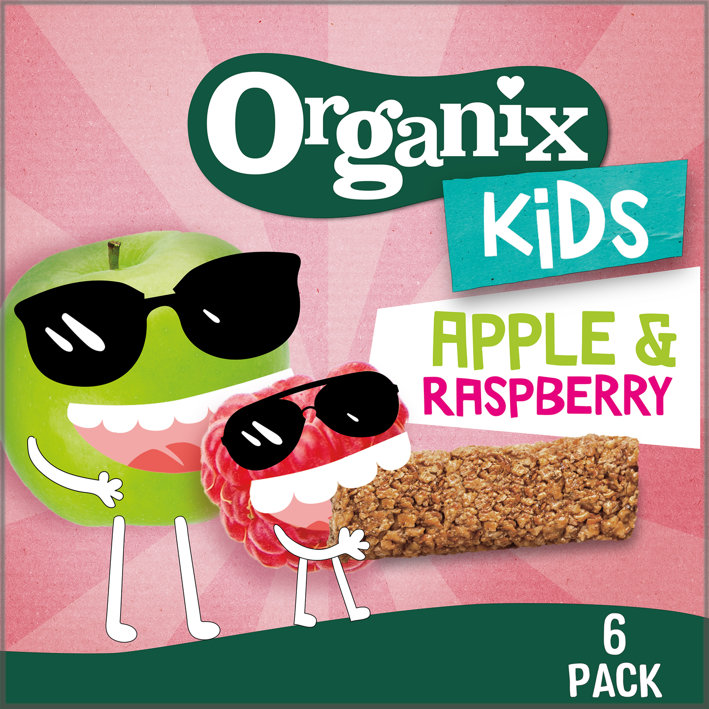 Organix Kids Oaty bar 6x23g vadelma-omena