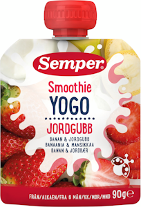 Semper smoothie 6kk 90g banaani mansikka jogurtti