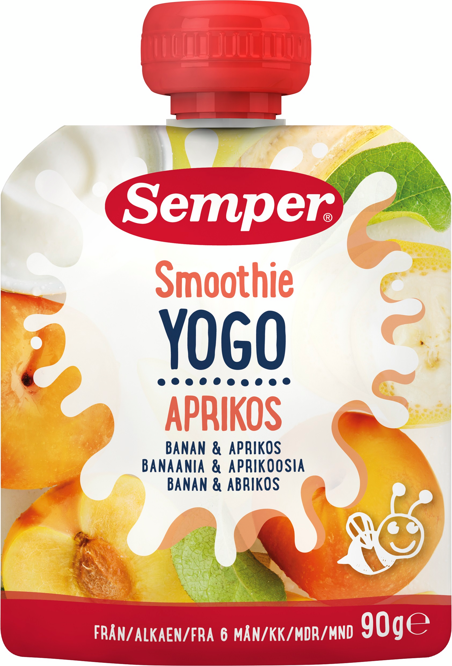 Semper smoothie 6kk 90g banaani-aprikoosi jogurtti