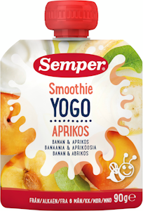 Semper smoothie 6kk 90g banaani-aprikoosi jogurtti