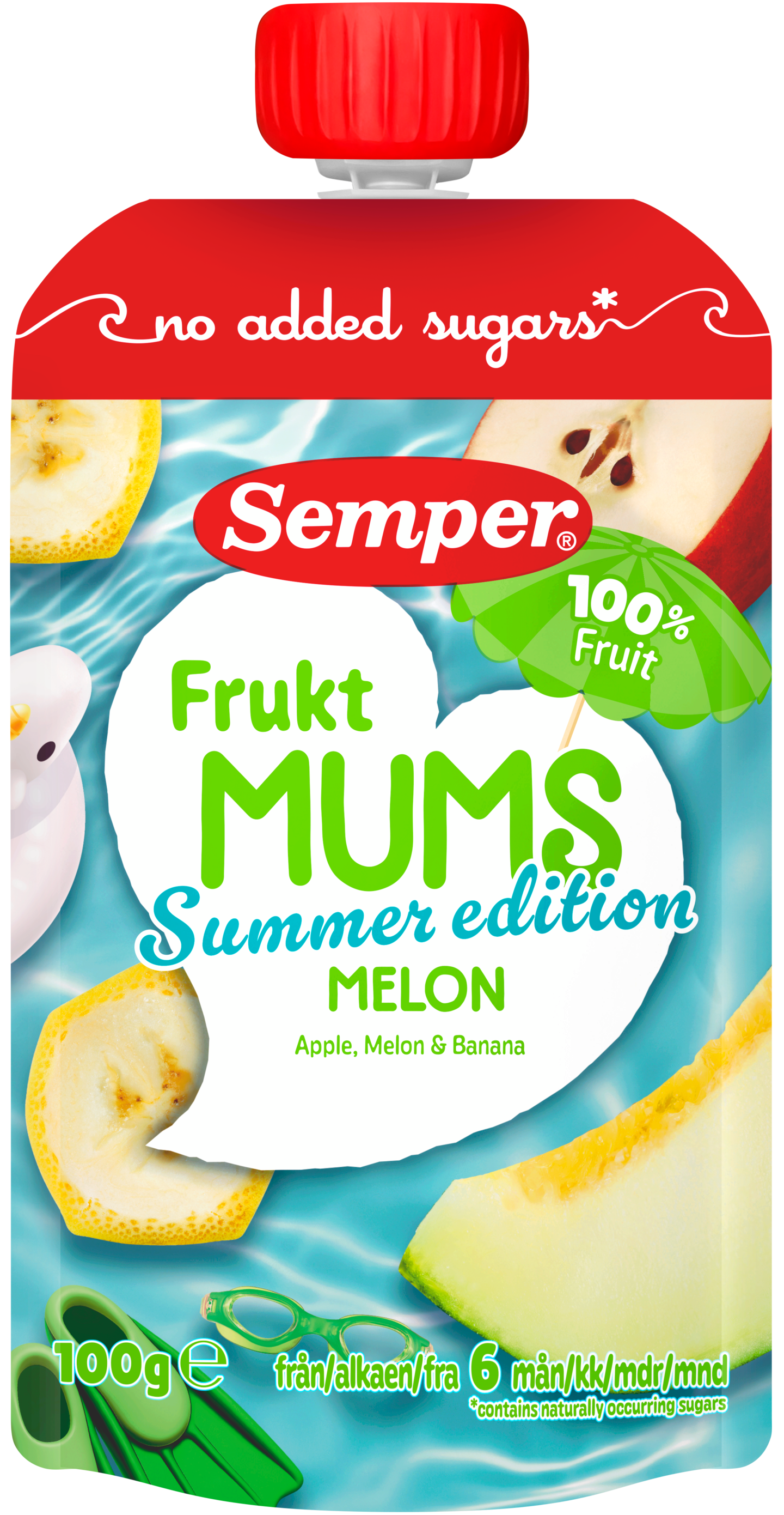Semper Fruktums meloni hedelmäsose 100g alkaen 6kk Summer Edition