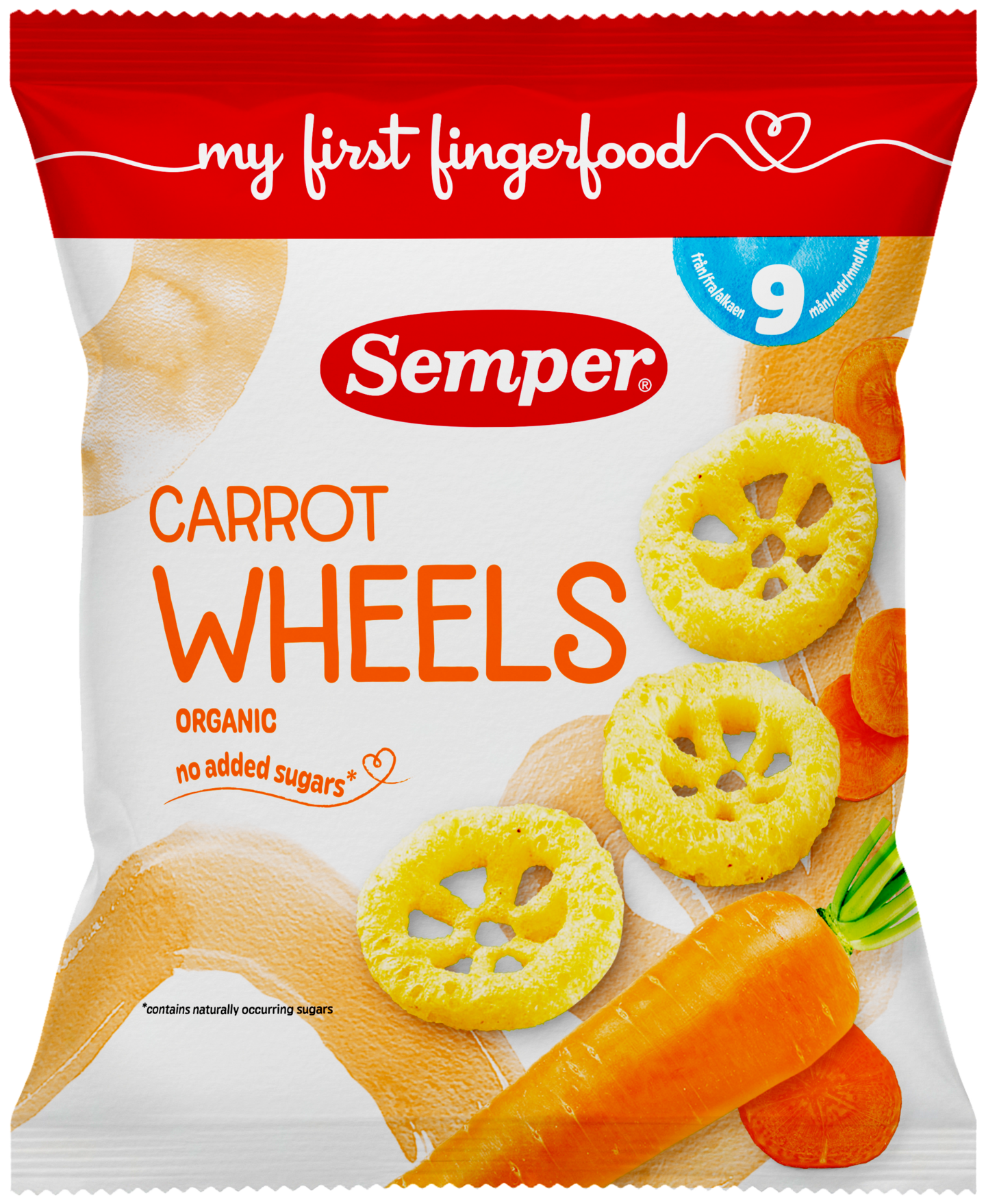 Semper Carrot wheels porkkananaksu lapsille 15g alkaen9kk luomu