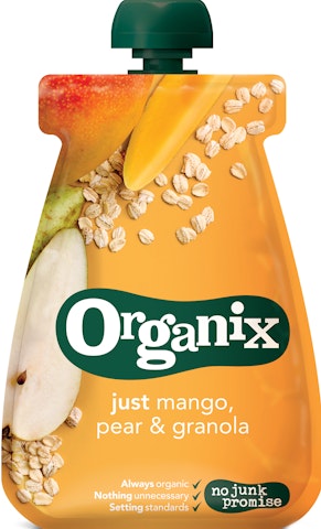 Organix 100g 6kk mango päärynä granola