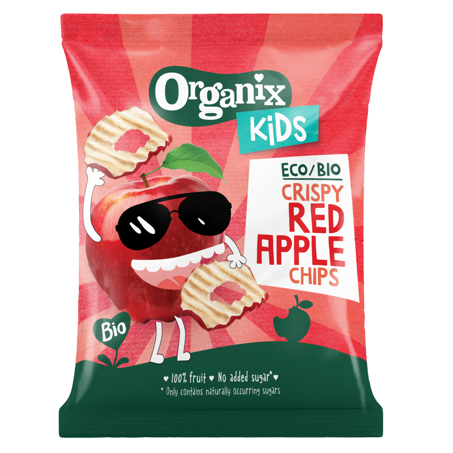 Organix Kids Crispy Red Apple Chips omenalastut luomu 15g