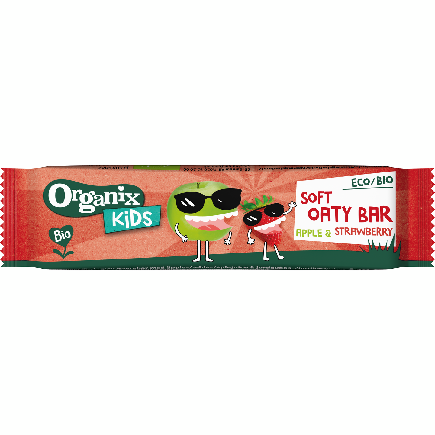 Organix Kids Soft Oaty bar 23g omena-mansikka