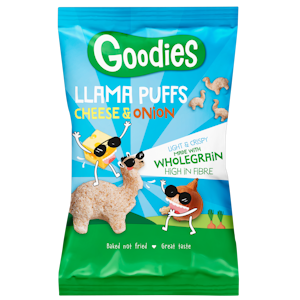 Goodies Llama Puffs täysjyvävehnä-maissinaksu30g juusto-sipuli