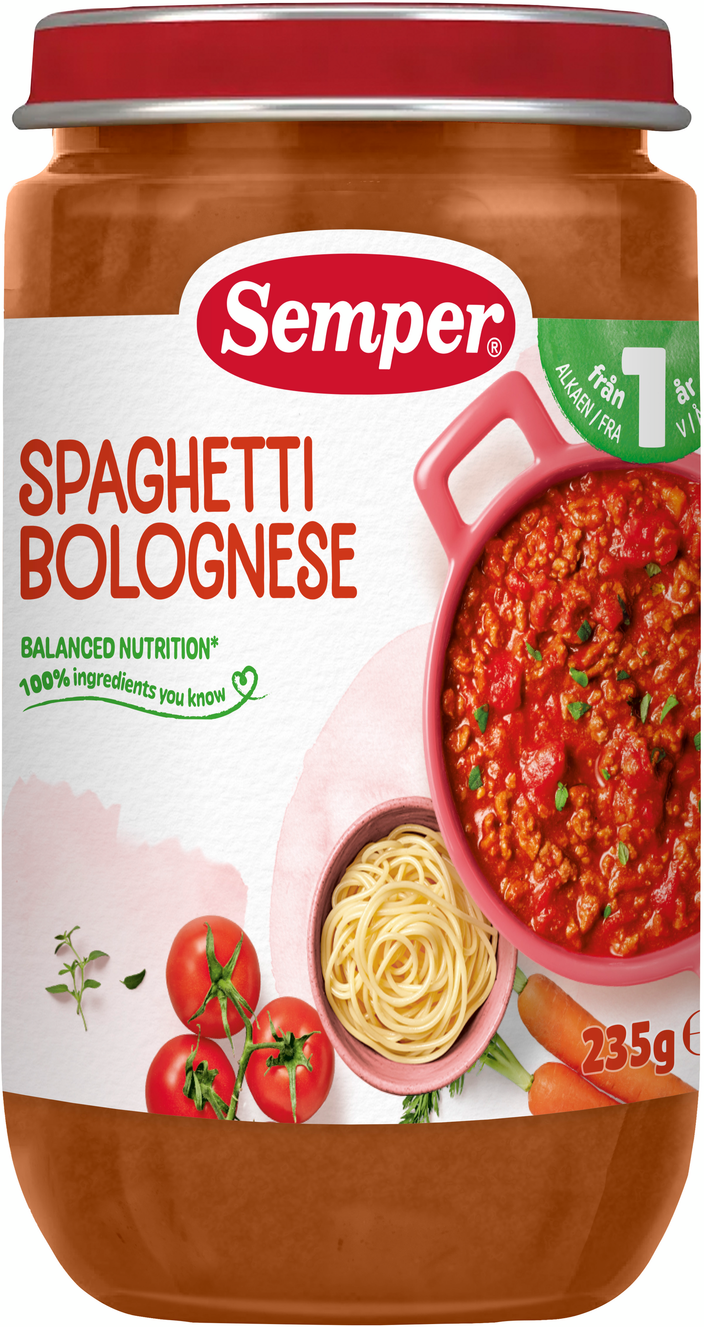 Semper Spagettia & jauhelihakastiketta 235g 1v