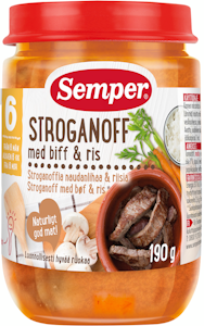 Semper Stroganoffia naudalihaa & riisiä 190g 6kk