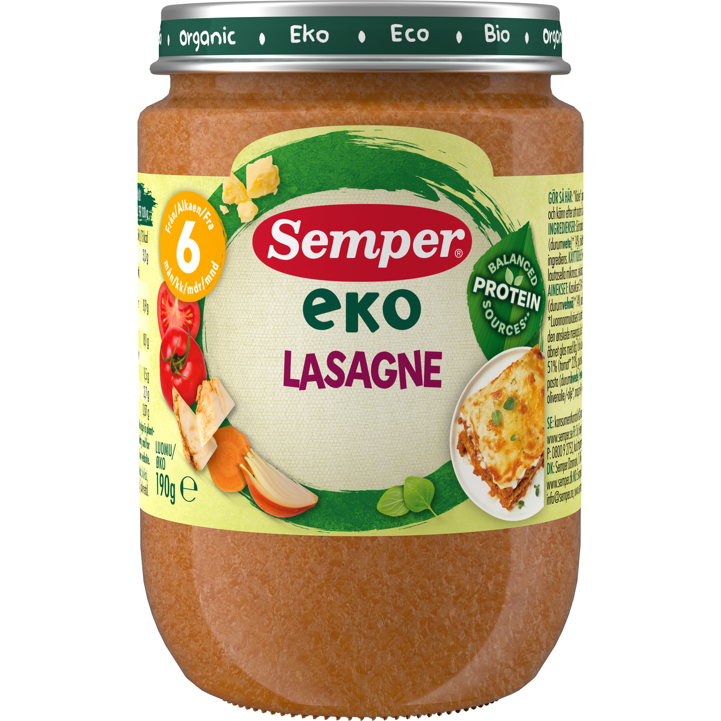 Semper EKO Lasagne 190g alkaen 6kk