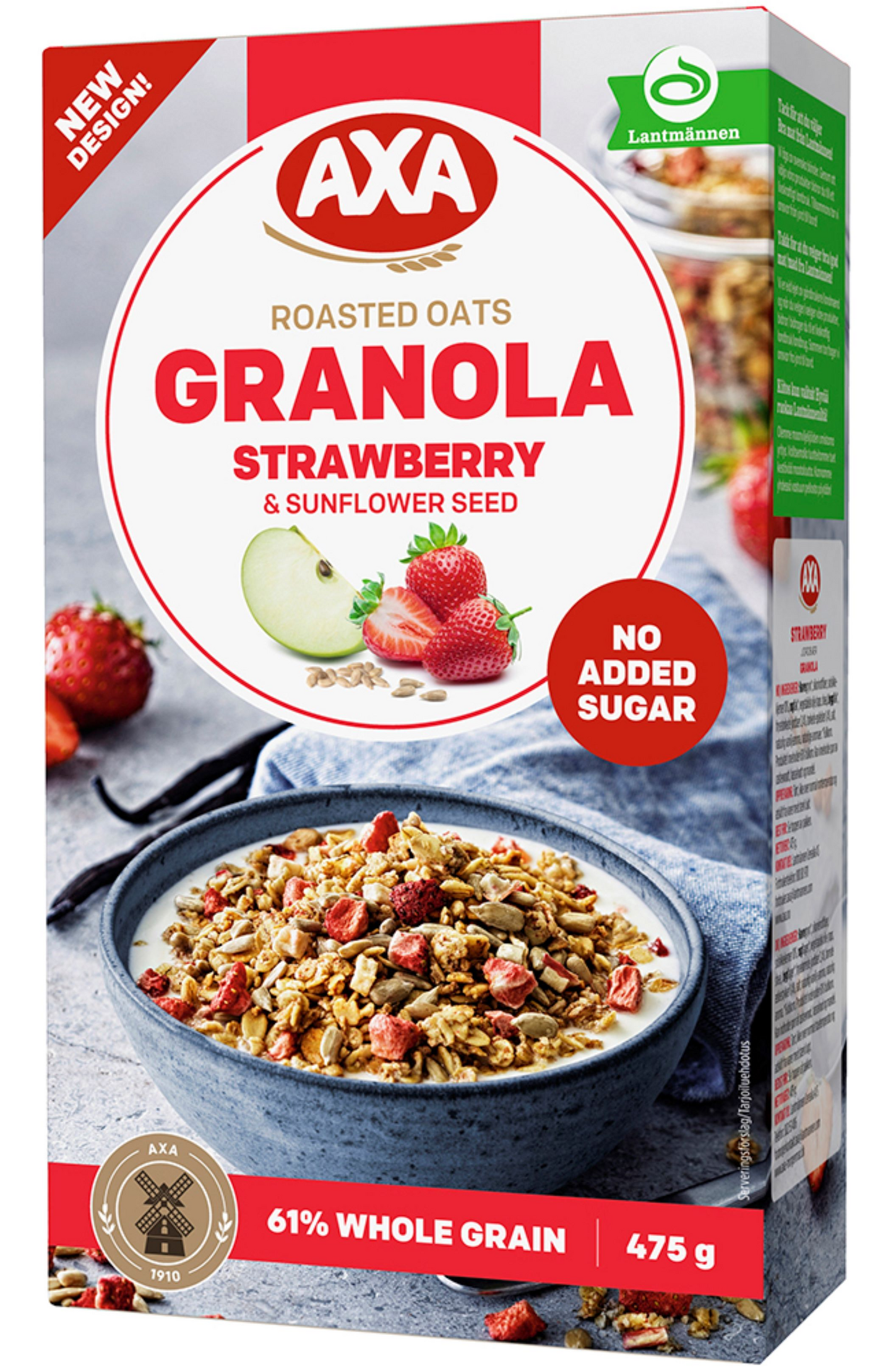 AXA Mansikka & auringonkukansiemen granola 475g