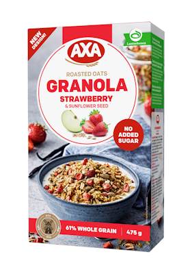 AXA Mansikka & auringonkukansiemen granola 475g