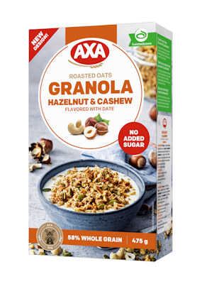 AXA Granola 475g hasselpähkinä & cashew