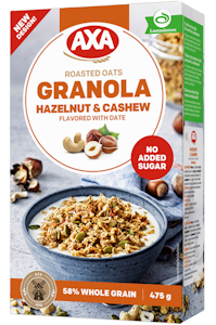 AXA Granola 475g hasselpähkinä & cashew