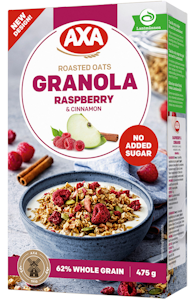 AXA Granola 475g vadelma & kaneli