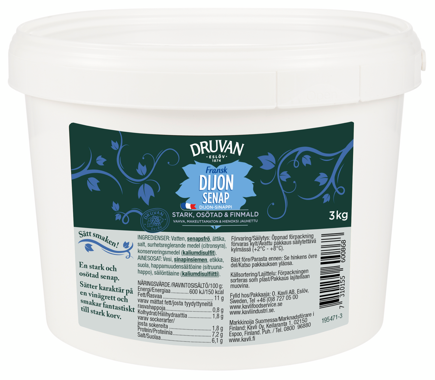 Druvan Dijon-sinappi 3kg