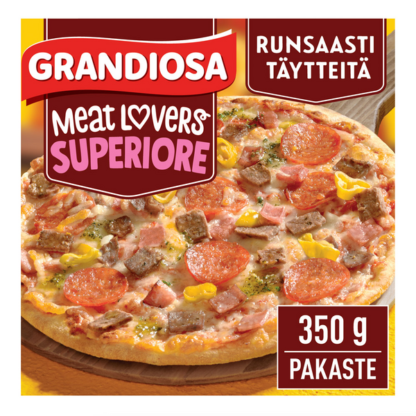 Grandiosa pizza Superiore for Meat Lovers 350g kiviuunipizza pakaste